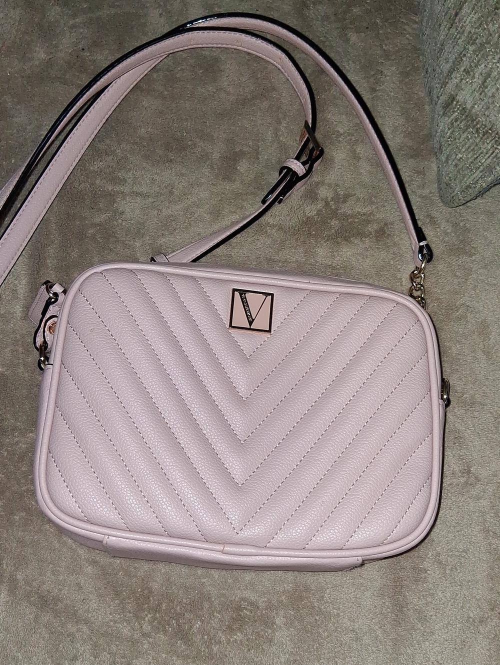 Victoria's Secret Pale Pink Quilted Crossbody Bag